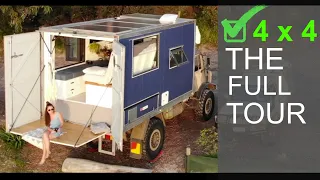 #014 AMAZING DIY 4X4 Tiny Home: Full Tour // Unimog Expedition Vehicle has everything!