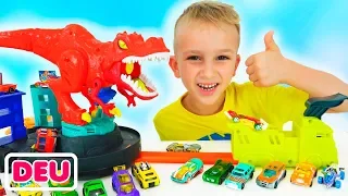 Vlad und Nikita spielen mit Spielzeugautos | Hot Wheels City