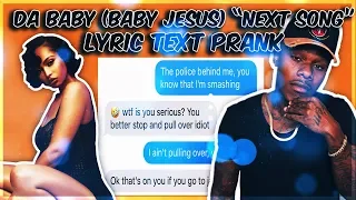 DABABY "NEXT SONG" LYRIC TEXT PRANK ON INSTAGAM MODEL