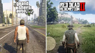 GTA 5 vs RDR2 - Physics Comparison