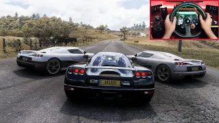 Koenigsegg CC8S - FH5 - Steering Wheel Gameplay