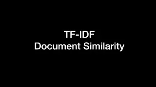 TF-IDF Document Similarity using Cosine Similarity