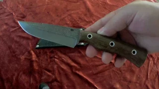 Нож Друг (торцевой дамаск, текстолит) цельнометаллический