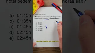 Responda rápido essa de raciocínio lógico! #Matemática #enem #concursos