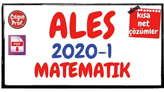 2020 ALES Matematik Soru Çözümleri [+PDF] - 2020 ALES 1 Matematik Çözümleri