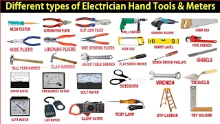 Electrical Hand Tools names and Picture। Different types of Tools Electric।Tools name