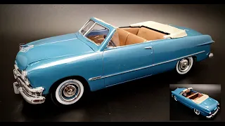 1950 Ford Custom Convertible Flathead V8 1/25 Scale Model Kit Build How To Assemble Paint Detail