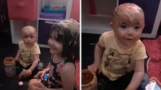 Kids Cover Themselves In Peanut Butter