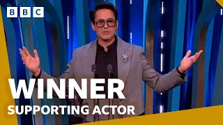 Robert Downey Jr. wins Supporting Actor  🏆 | BAFTA Film Awards 2024  - BBC