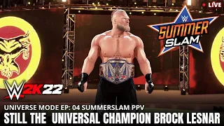 WWE 2K22 UNIVERSE MODE "SUMMER SLAM PPV" | BROCK LESNAR VS ROMAN REIGNS LIVE STREAM🔴#wwe2k22