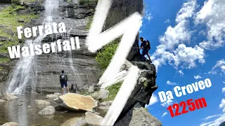 Ferrata Walserfall - da Croveo (Estivo) #Ferrata #Drone #walserfall #croveo #climbing