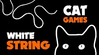 WHITE STRING thing for cats ★ CAT GAMES