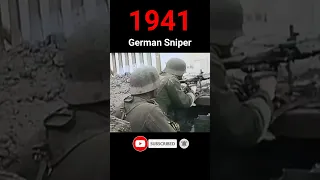 Warning: GRAPHIC, German Sniper WW2 Rare Footage  -  Colorized, Enhanced, 60 fps