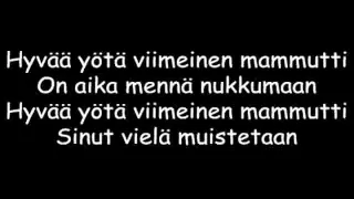 Hevisaurus - Viimeinen Mammutti (with lyrics)