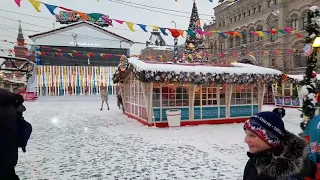 Москва-новогодняя ярмарка,Гум-каток сегодня...Moscow today...