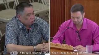 FY 2018 MCOG Budget Hearing - B.J.F. Cruz - June 6, 2017