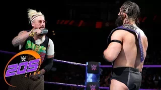 Enzo Amore kicks WWE Cruiserweight Champion Neville where it counts: WWE 205 Live, Sept. 19. 2017