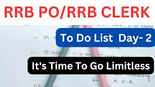 RRB PO/RRB CLERK 2024  Day- 2 To Do List. Follow it blindly for 50 days and get a job in RRB. #rrbpo