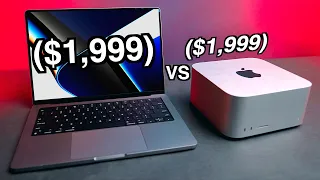 Mac Studio vs 14" MacBook Pro - Which Performs Best for $2,000?