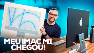 Meu iMac M1 chegou! UNBOXING e PRIMEIRAS IMPRESSÕES! *modelo de R$ 22.599,00* 😮😮