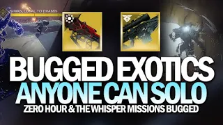 Zero Hour & The Whisper Are Bugged (And Ridiculously Easy To Solo) (Fixed) [Destiny 2]