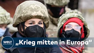 KRIEGSGEBIET: Außenministerin Baerbock ist erschüttert nach Besuch der Kontaktlinie in Ost-Ukraine