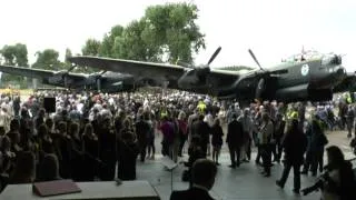 Meeting of the last two airworthy Lancasters - ‘Thumper’ meets Vera