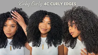 Megan Thee Stallion Inspired Kinky Curly Frontal with 4c Edges Ft Julia Hair