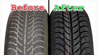 Restoration Of Use Old Tyre Like New | how to tires restoration