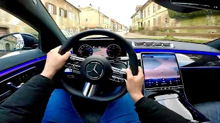 New Mercedes S-CLASS 2021 - POV test drive (PURE DRIVING) S350d Long Wheelbase, AMG Line