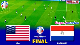 USA vs PARAGUAY | COPA AMERICA 2024 FINAL | Full Match & All Goals | eFootball PES Gameplay