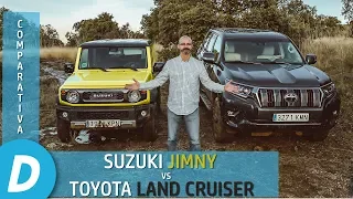 Comparativa 4x4 ¡al límite!: Suzuki Jimny vs Toyota Land Cruiser | Prueba Offroad | Diariomotor