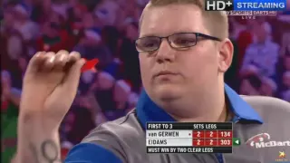 WILLIAM HILL WORLD DARTS CHAMPIONSHIP 2016 Michael van Gerwen v Rene Eidams PART 4