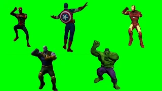 Avengers And Thanos Dance Green Screen