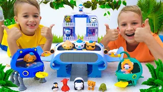 Missão de resgate de animais de brinquedo Vlad e Niki Octonauts