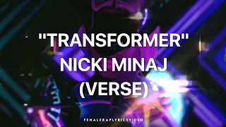 Nicki Minaj - Transfromer (Verse - Lyrics)