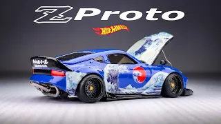 Nissan Z Proto Modern Bosozoku With RB26 Engine Kanagawa Wave Livery HotWheels Custom