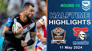 Wests Tigers v Newcastle Knights | Half-time Highlights | NRL 2024