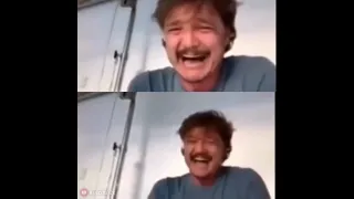 pedro pascal crying but he crying at himself