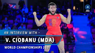 Victor CIOBANU (MDA) wins first ever greco-roman World gold medal for Moldova at #WrestleOslo