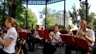 Одесса, август 2016, уличные музыканты, Street musicians, Оркестр"Страдивари" 1