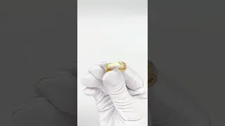 Кольцо обручальное из желтого золота 585 пробы с бриллиантом 6101902_0000063864