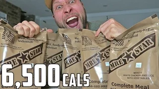 US Military MRE (Meal Ready To Eat) Challenge! (6,500+ Calories)