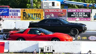 2002 Pontiac Trans Am Drag Race Vs. New Dodge Challenger SRT Hellcat - Pacific Raceways - Kent, WA