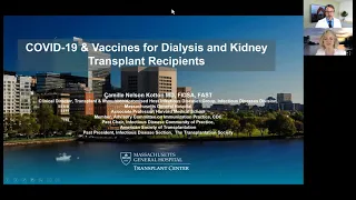 Patient Webinar: Covid-19 Vaccine & Kidney Transplantation - What You Need to Know