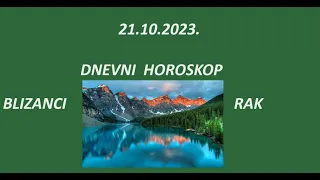 Jasminka Holclajtner-Royal Astro Studio-BLIZANCI ,RAK - Dnevni horoskop za 21.10.2023.