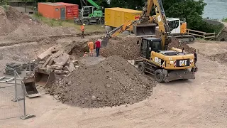 ww-baustellen -  Es wird gebaggert und gebohrt - Koblenz Pfaffendorfer Brücke 19.06.2023