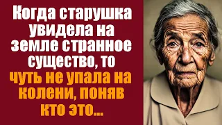 Когда старушка увидела на земле странное существо, то чуть не упала на колени, поняв кто это...