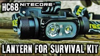 Мощный фонарь в набор выживания Nitecore HC68/Lantern for survival kit