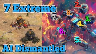 Dismantling 7 Extreme AI 500 pop limit in Age of Empires 2 DE! ( Standard Map/Rules) Game Play